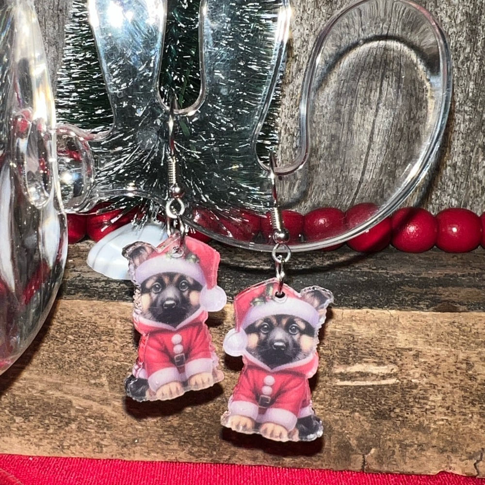 Festive Puppy Earrings